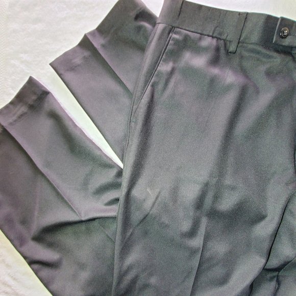 ALAN FLUSSER Black Dress Slacks Golf Pants, 38x34 - Picture 4 of 7